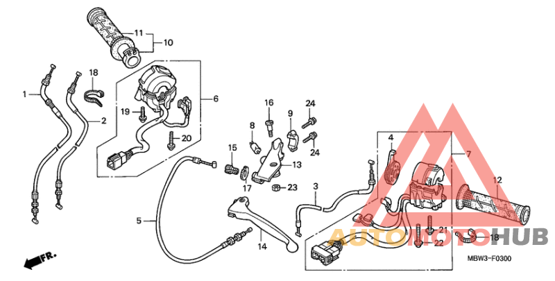 Handle lever/switch/cable