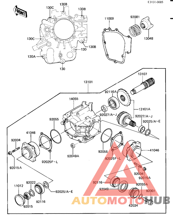 Front bevel gears