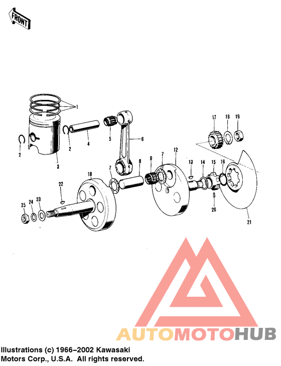 Crankshaft/piston/rotary valve
