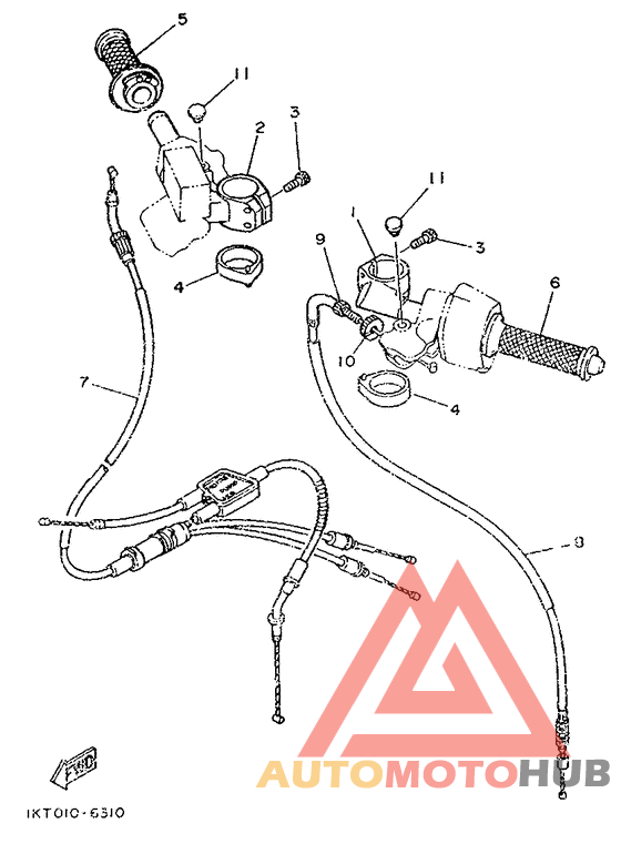 Steering handle. cable