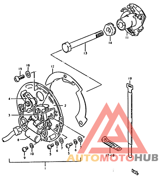 Contact breaker assy