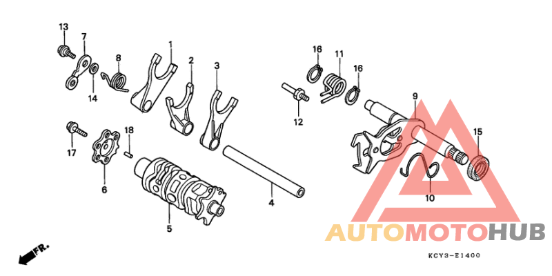 Shift drum/shift fork
