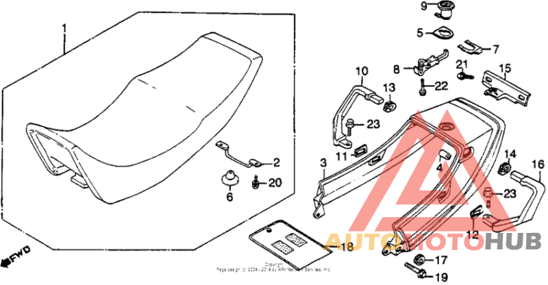 Seat + rear cowl