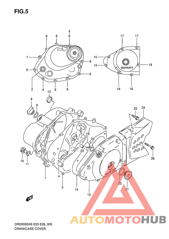 Crankcase cover ass`y  (v