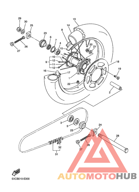 Rear wheel complete assy