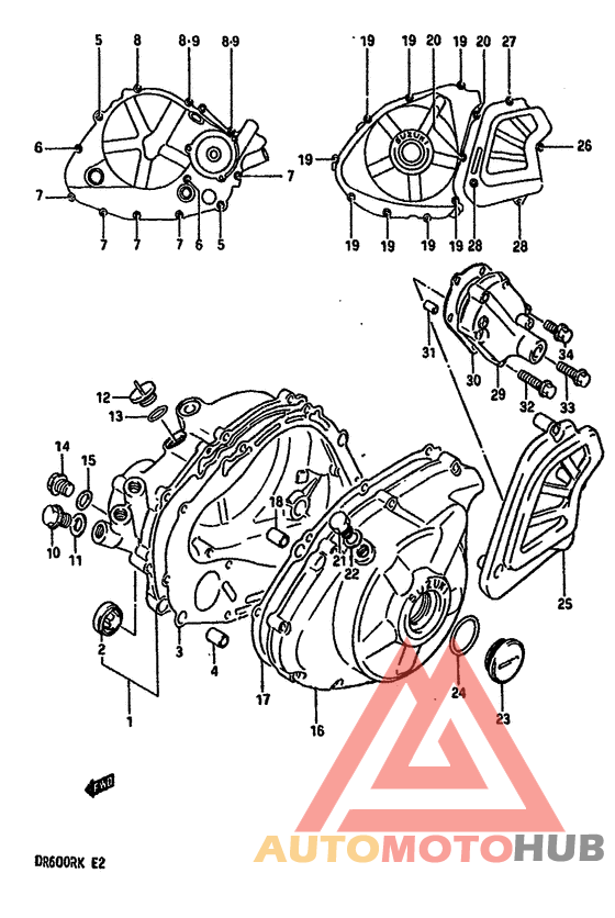Crankcase cover ass`y  (v