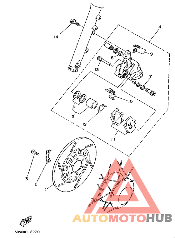 Front brake. caliper