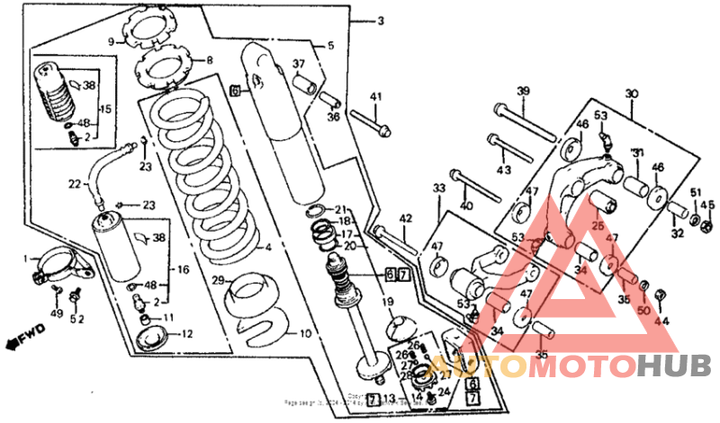 Rear shock absorber 81-82