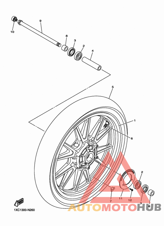 Переднее колесо