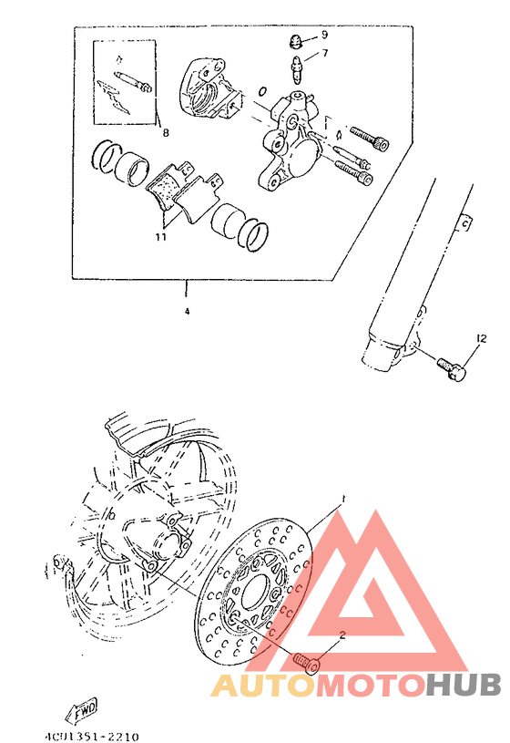 Front brake. caliper