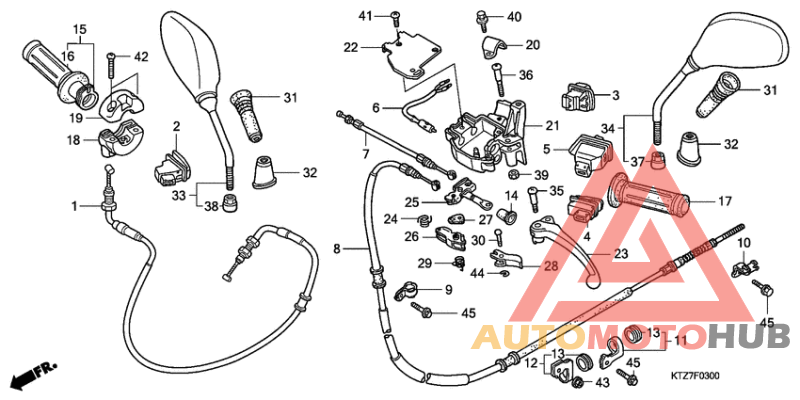 Handle lever/switch/cable