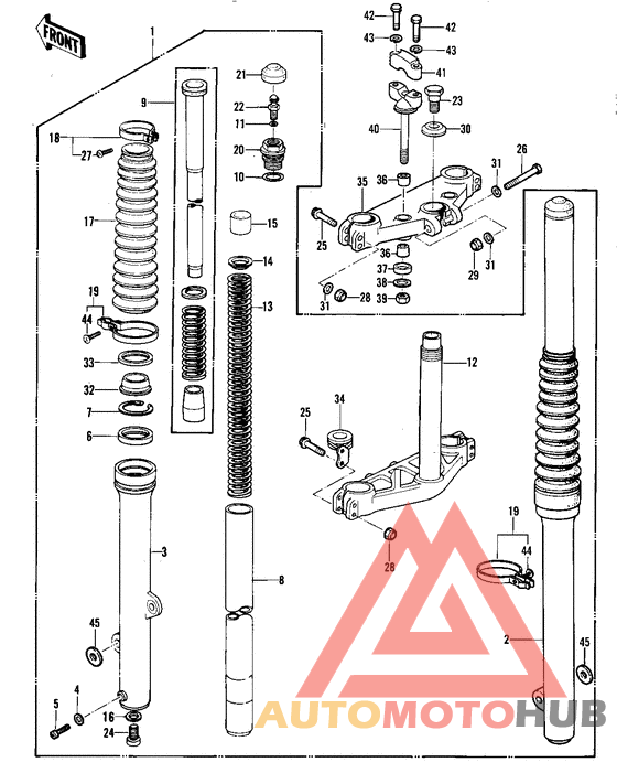 Вилка передней оси
