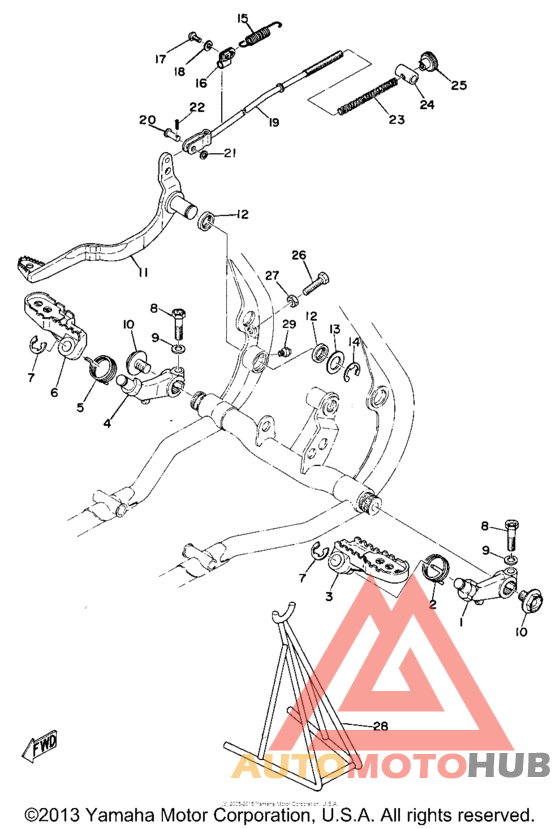 Footrest - brake pedal