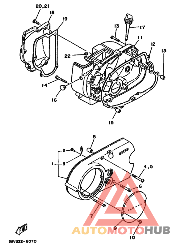 Crankcase cover ass`y  (v
