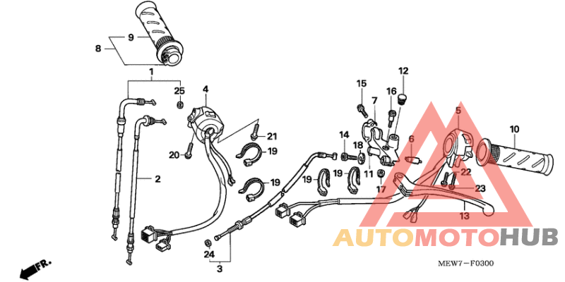 Handle lever/switch/cable