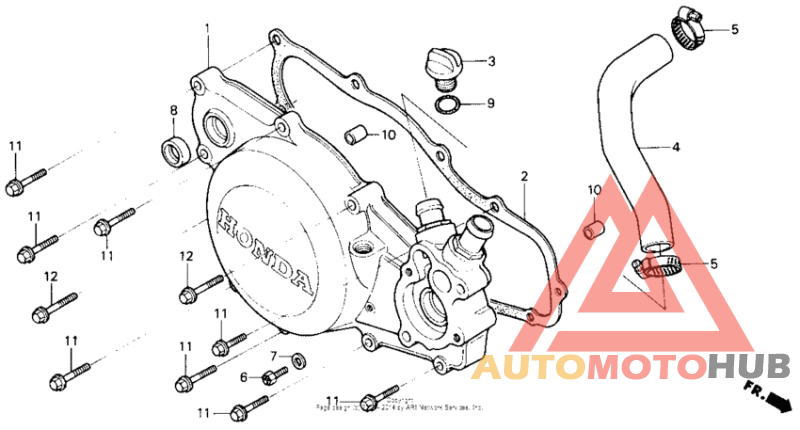 Right crankcase cover 85-86