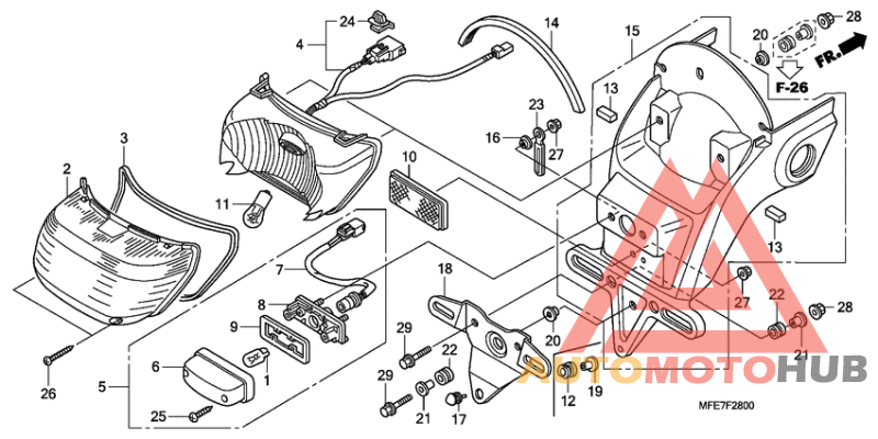 Taillight unit ass`y