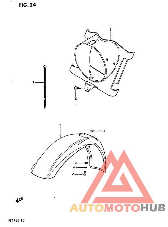 Front fender -headlamp housing