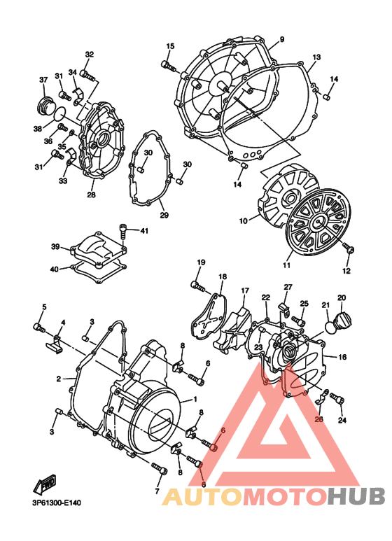 Crankcase cover ass`y  (v