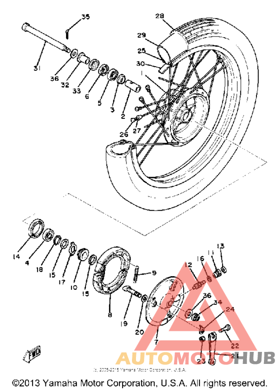 Переднее колесо