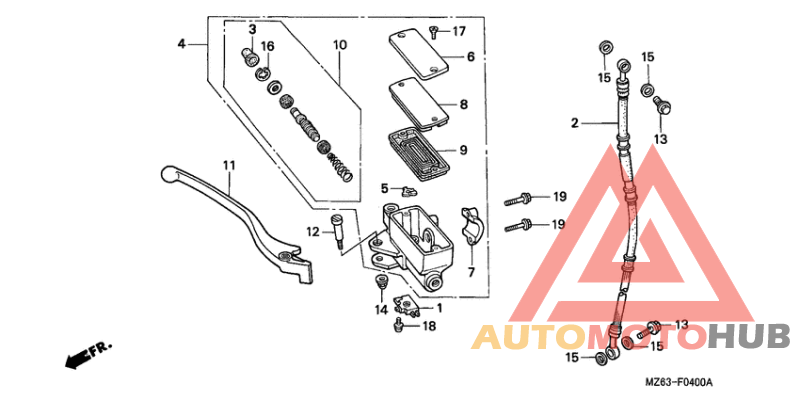 Fr. brake master cylinder