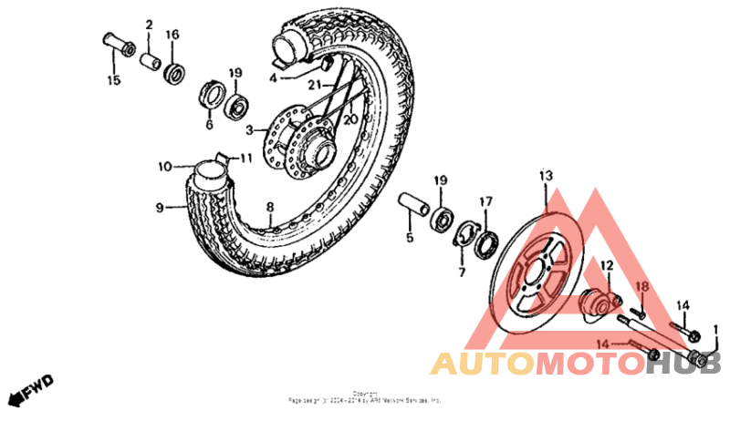 Cb650 front wheel 80-82