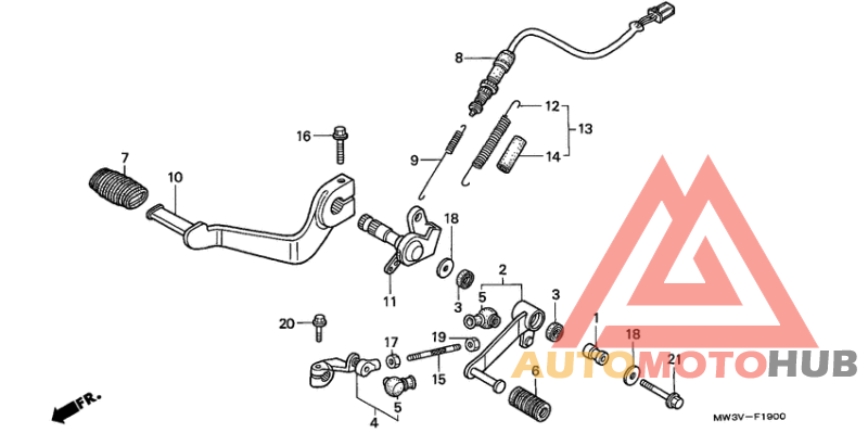 Brake pedal assy