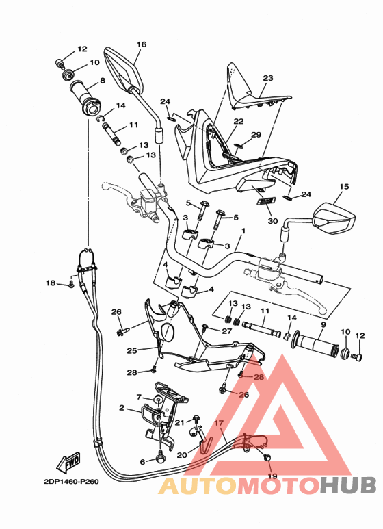 Steering handle & cable