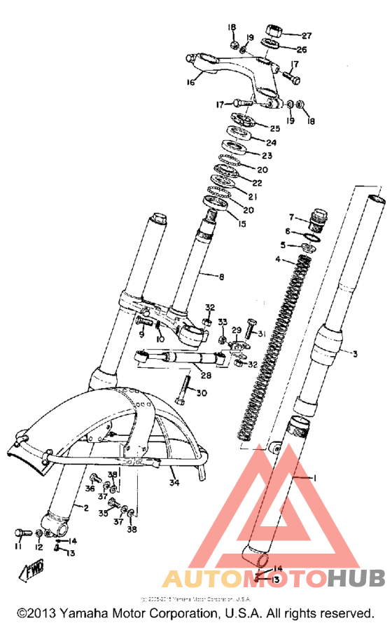 Front fork-front fender