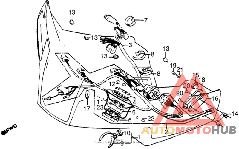 Gl1100i fairing wire harness