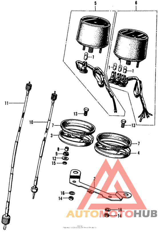 Speedometer + tachometer k3-k4