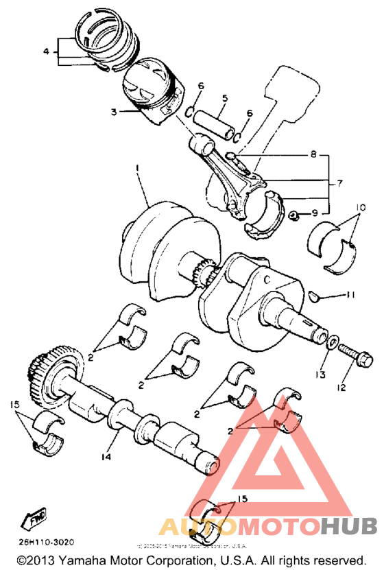 Crankshaft-piston