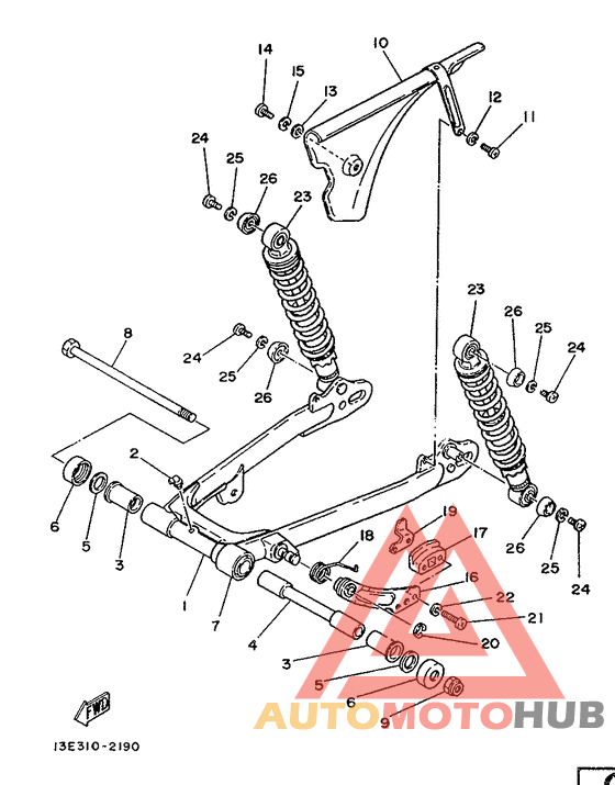 Brass arriere suspension
