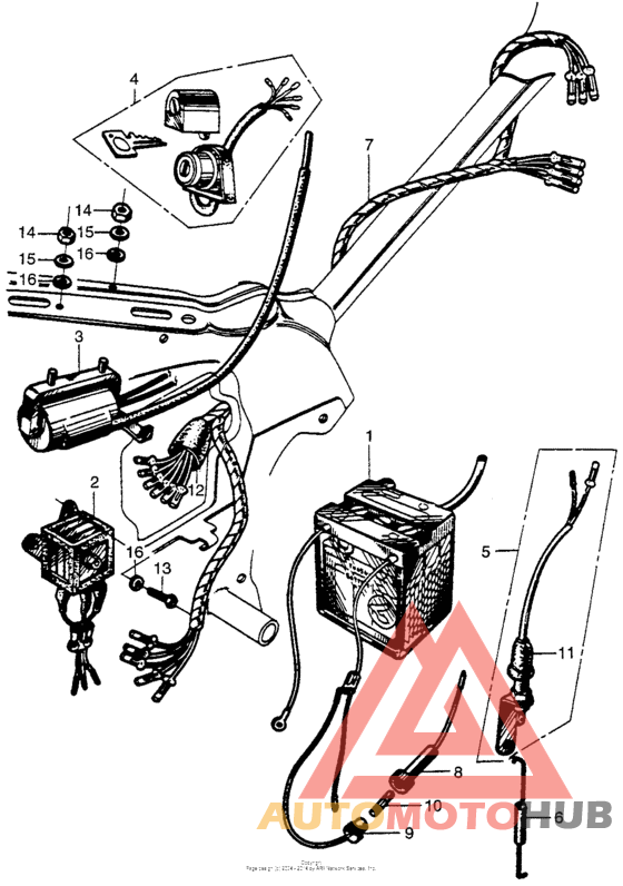 Wire harness + battery