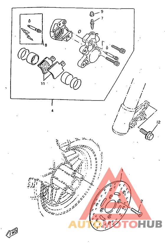 Front brake. caliper