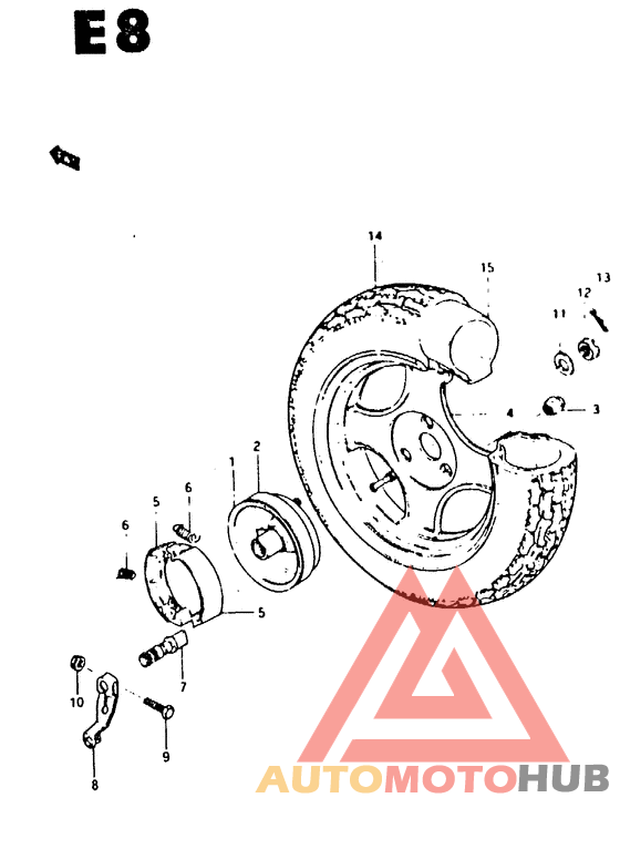 Rear wheel complete assy