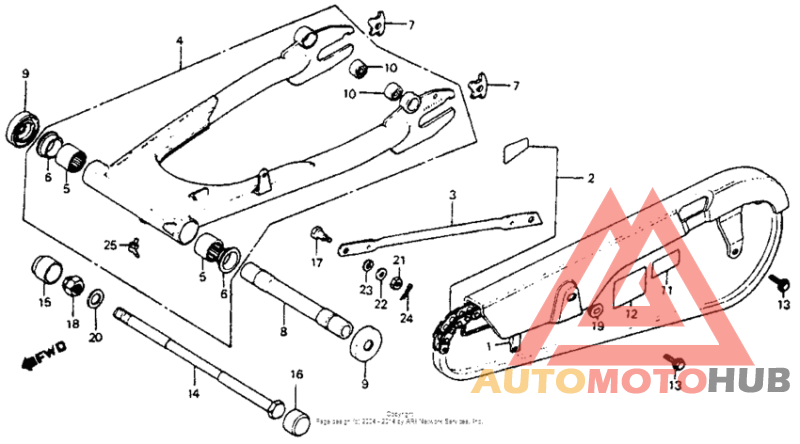 Swingarm + chain case