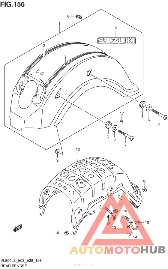 Rear Fender (Vl800Cl3 E03)