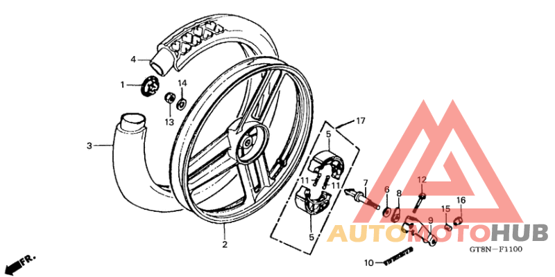 Rear wheel complete assy