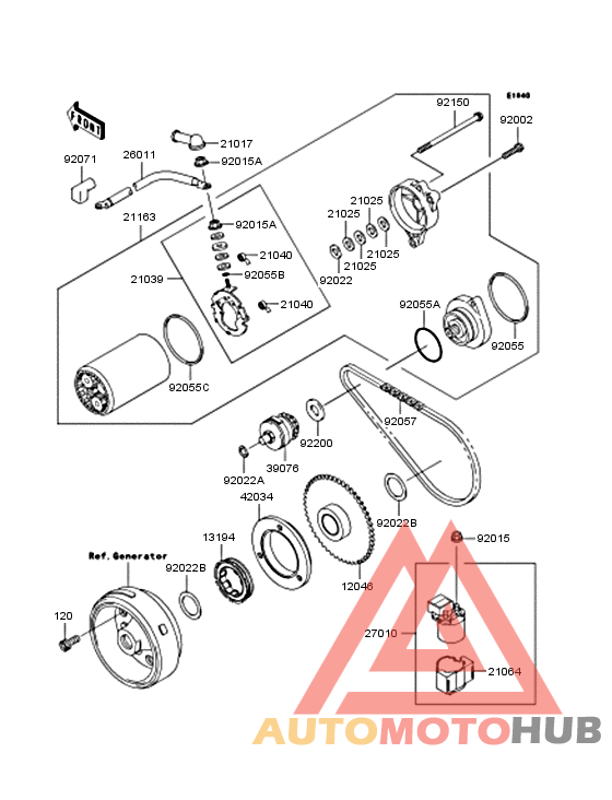 Starter motor/starter clutch