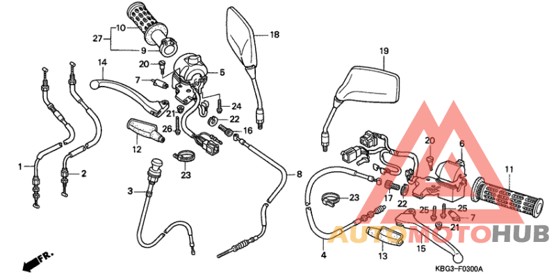 Handle lever/switch/cable