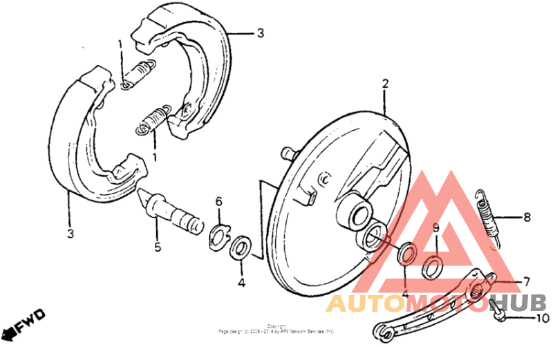 Front brake panel 83