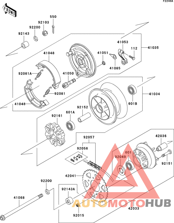 Rear wheel/chain(a7/a8)