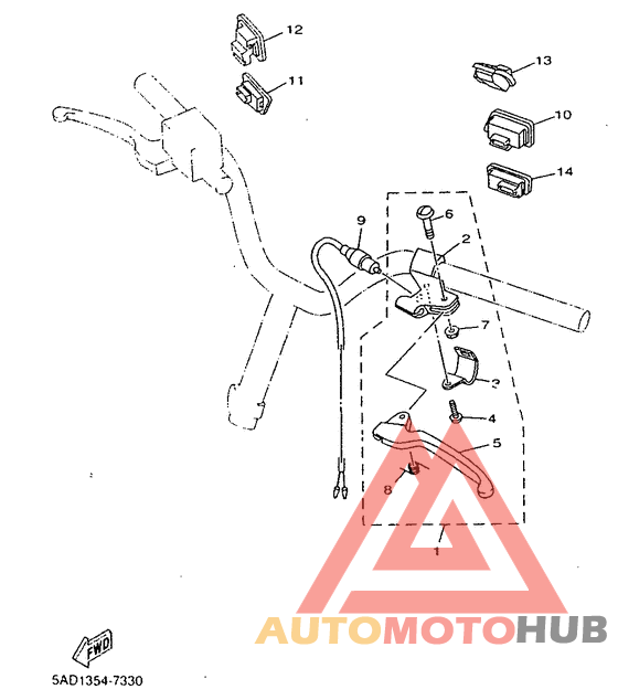 Handle switch. lever