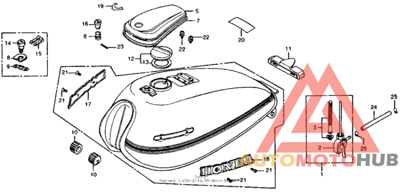 Fuel tank + fuel valve