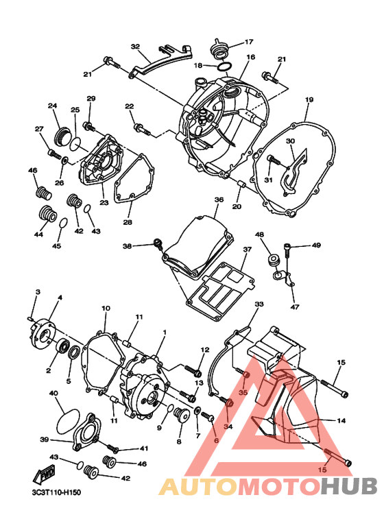 Crankcase cover ass`y  (v