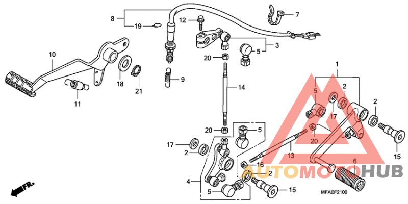 Brake pedal assy