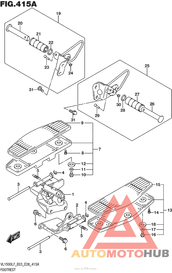 Footrest (Vl1500Bl7 E03)