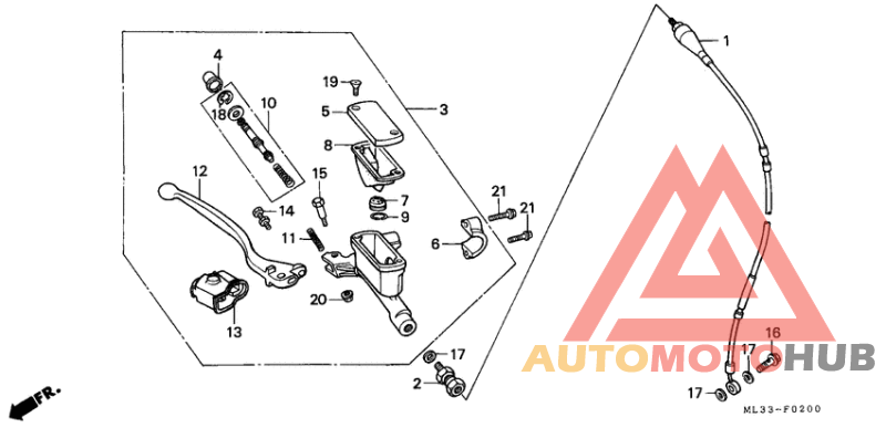 Fr. brake master cylinder