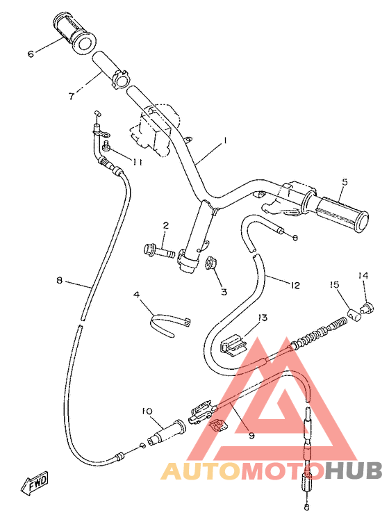 Steering handle. cable